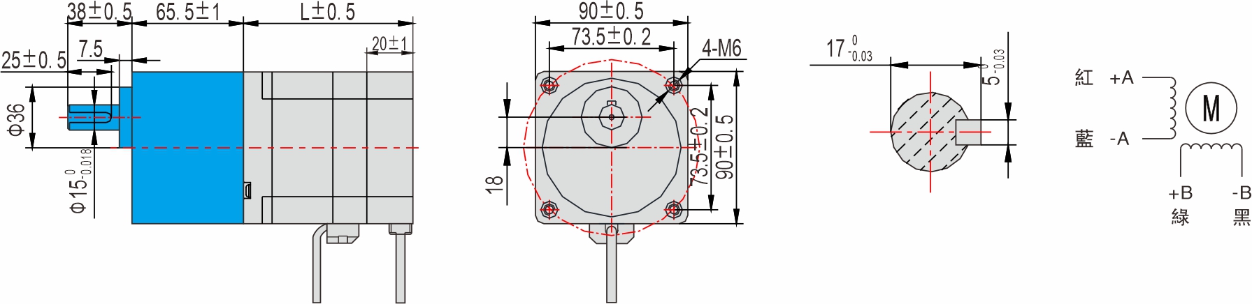 英士達機電 85mm 系列 偏心齒輪箱閉回路步進馬達 英士達機電 85mm 系列 偏心齒輪箱閉回路步進馬達