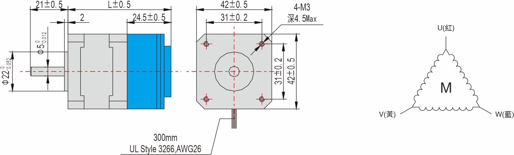 英士達(dá)機(jī)電 42mm帶煞車步進(jìn)馬達(dá) 英士達(dá)機(jī)電 42mm帶煞車步進(jìn)馬達(dá)